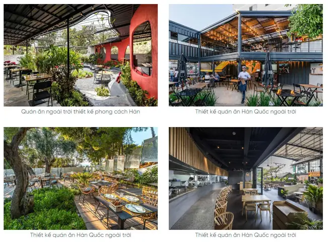 Trang Trí Quán Ăn Hàn Quốc Ngoài Trời