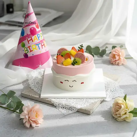 Bánh Sinh Nhật Mini Trang Trí Trái Cây Tươi