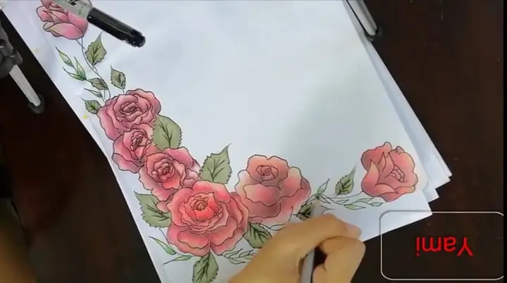 Hình Ảnh Cho Cách Vẽ Hoa Hồng Trang Trí Báo Tường: Hình Ảnh Cho Cách Vẽ Hoa Hồng Trang Trí Báo Tường: