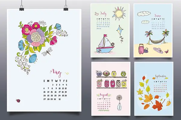 Hướng Dẫn Cách Vẽ Và Trang Trí Lịch Treo Tường Đơn Giản, Đẹp
