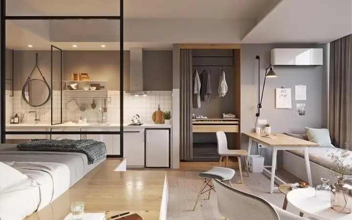 Mẫu Thiết Kế Nội Thất Căn Hộ Chung Cư Nhỏ 20m2