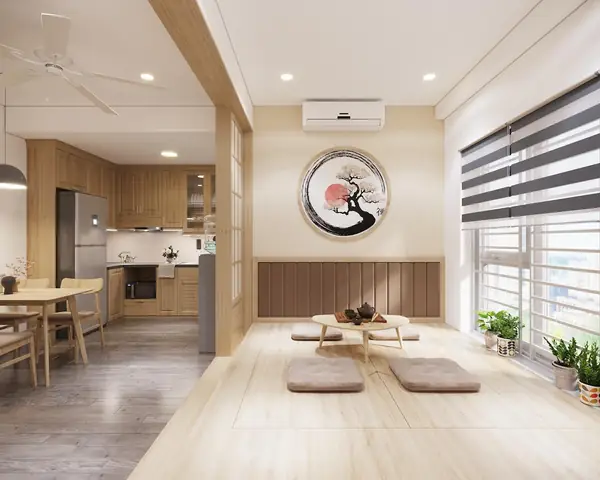 Mẫu Thiết Kế Căn Hộ Phong Cách Nhật Bản Tối Ưu Hóa Không Gian Nhỏ