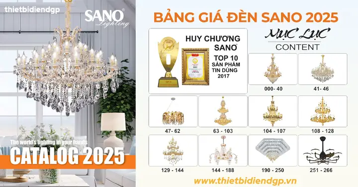 Catalogue Đèn Sano 2025 | Thietbidiendgp.vn | Thietbidiendgp.vn