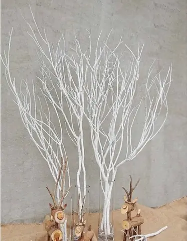 Cành Cây Khô Trang Trí Màu Trắng