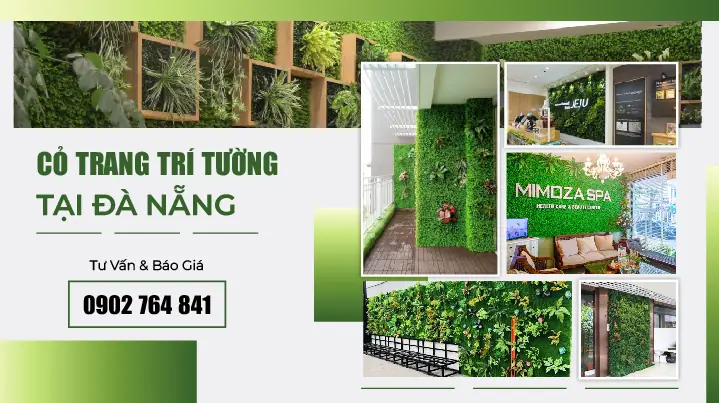 Cỏ Trang Trí Tường, Thảm Cỏ Dán Tường Đà Nẵng Giá Rẻ