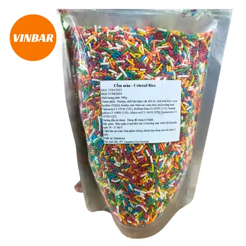 Cốm Màu Trang Trí Hộp 500gr – Vinbar - Nguyên Liệu Thiết Bị ...