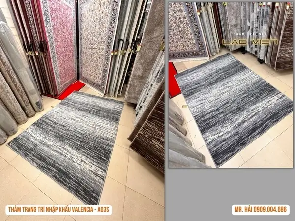 Thảm Trang Trí Hoa Văn Hiện Đại Valencia A03s