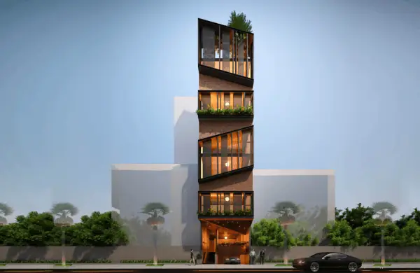 Phối Cảnh Bên Ngoài Và Không Gian Trang Trí Trong Văn Phòng Của Gia Trần