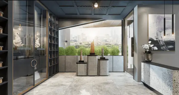 Phối Cảnh Bên Ngoài Và Không Gian Trang Trí Trong Văn Phòng Của Gia Trần