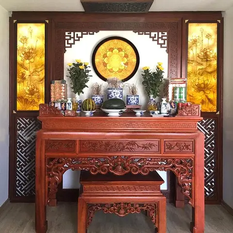 Bố Trí Đặt Bàn Thờ Gia Tiên Hợp Phòng Thủy