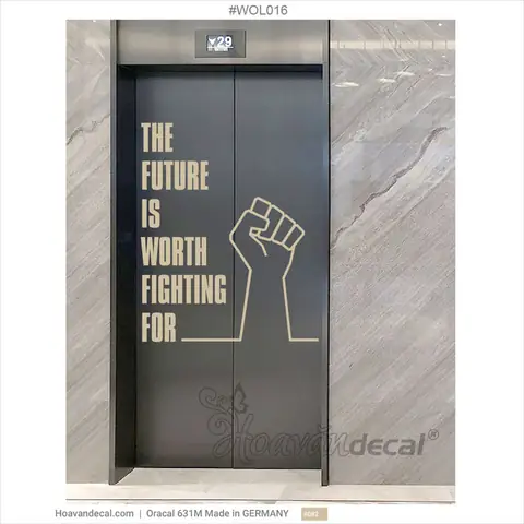 Thang Máy - Decal Dán Tường Văn Phòng