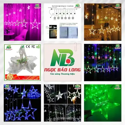 Dây Đèn Màn Sao Chớp Trang Trí Cực Đẹp - Đèn Led Ngọc Bảo Long Dây Đèn Màn Sao Chớp Trang Trí Cực Đẹp - Đèn Led Ngọc Bảo Long