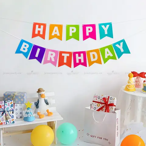 Dây Cờ Trang Trí Sinh Nhật - Dây Cờ Happy Birthday Colorful Dây Cờ Trang Trí Sinh Nhật - Dây Cờ Happy Birthday Colorful