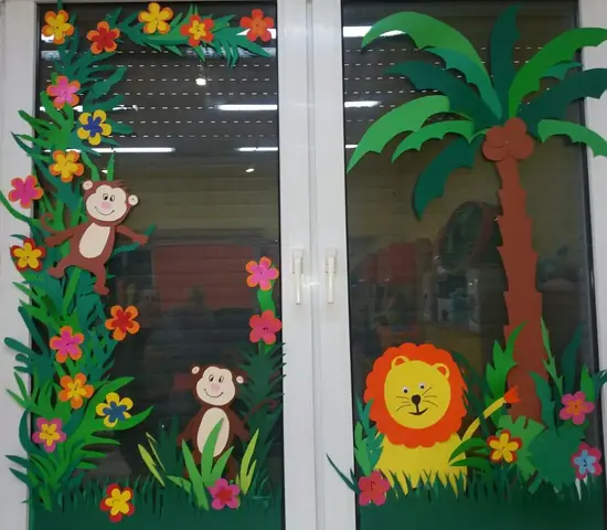 Trang Trí Dây Treo Cửa Lớp Mầm Non Bằng Hình Dán Con Vật Trang Trí Dây Treo Cửa Lớp Mầm Non Bằng Hình Dán Con Vật