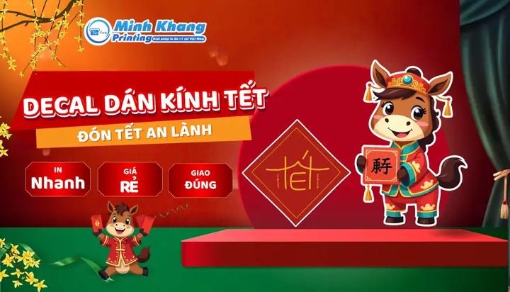 In Decal Trang Trí Cửa Kính Tết Giá Rẻ Tại Tphcm & Hà Nội