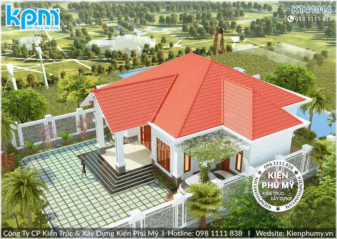 Mặt Chính Của Ngôi Biệt Thự 1 Tầng