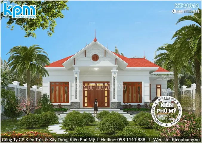 Mặt Chính Của Ngôi Biệt Thự 1 Tầng