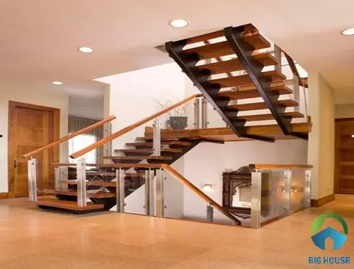 Các Mẫu Cầu Thang 2 Chiếu Nghỉ Hot Nhất