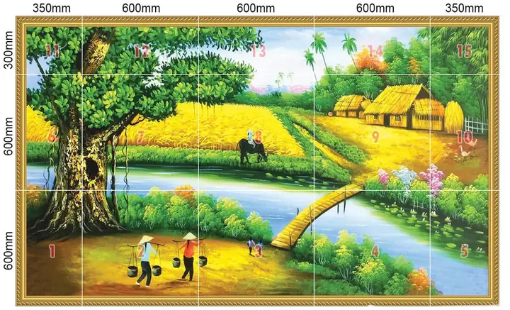 Gạch Tranh Trang Trí Ak18 Bền Đẹp, Giá Rẻ