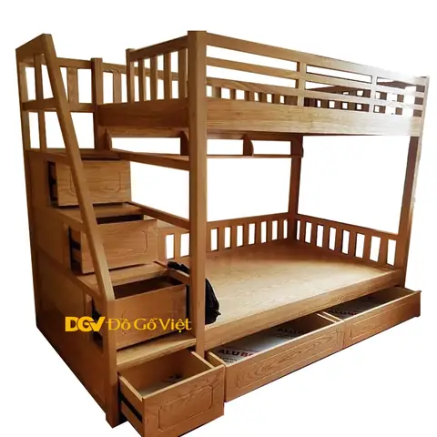 Giường 2 Tầng Gỗ Sồi Tự Nhiên Hiện Đại Đẹp Giá Rẻ Giường 2 Tầng Gỗ Sồi Tự Nhiên Hiện Đại Đẹp Giá Rẻ