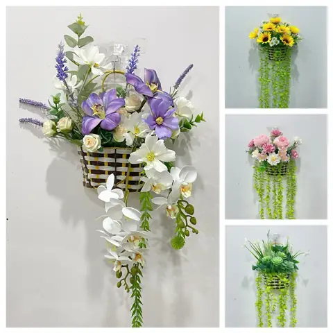 Giỏ Hoa Nhựa Trang Trí Ngoài Trời