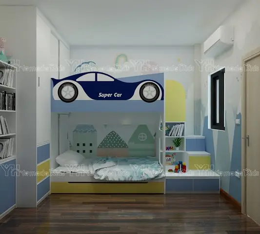 Giường Tầng Ô Tô Cho Bé: Từ Thiết Kế Đến Lựa Chọn Không Gian Mơ Ước