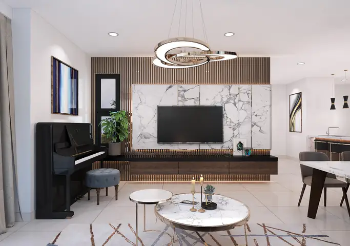 Vách Gỗ Ốp Tường Phòng Khách Toát Lên Vẻ Đẹp Sang Trọng, Đẳng Cấp