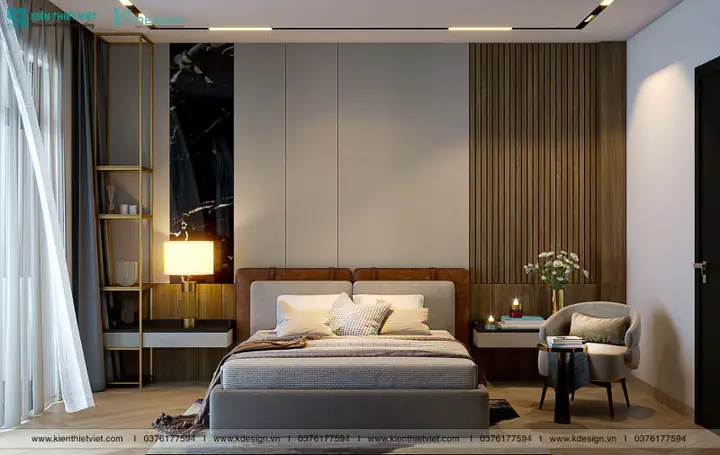 Ốp Gỗ Vách Đầu Giường Phòng Ngủ