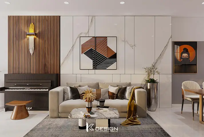 Mẫu Vách Gỗ Ốp Tường Phòng Khách