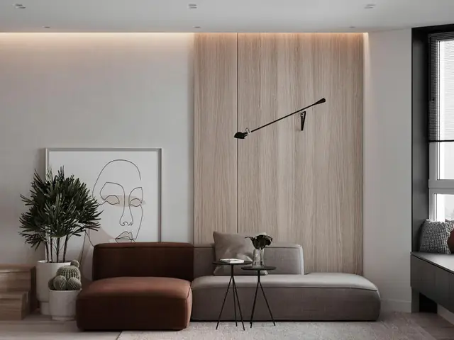 Mẫu Vách Gỗ Ốp Tường Phòng Khách