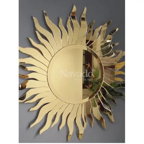 Gương Trang Trí Phòng Khách Hình Mặt Trời Mẫu Selina