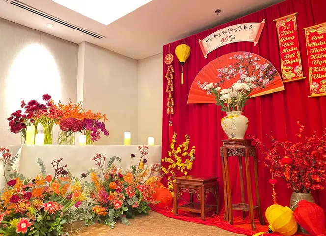 Trang Trí Lễ Thượng Thọ Mang Phong Cách Tao Nhã Và Tinh Tế