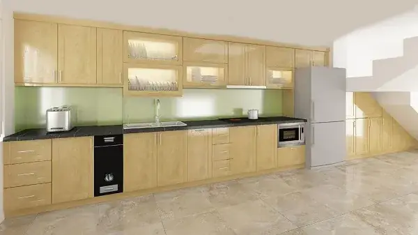 Tủ Bếp Gỗ Sồi Tự Nhiên Đẹp, Hiện Đại, Giá Rẻ