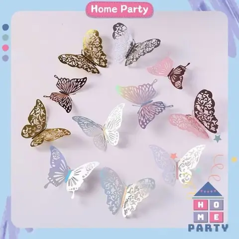 Set 12 Hình Con Bướm Dán Tường 3d Trang Trí Sinh Nhật, Phụ ...