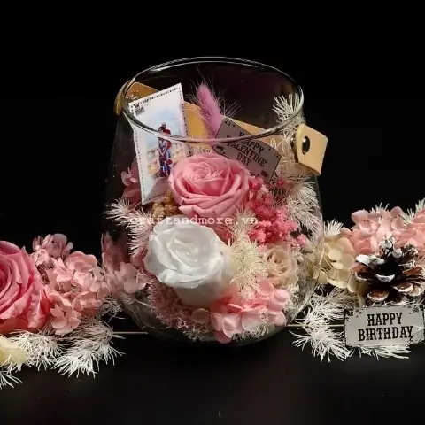 Bình Hoa Khô Trang Trí Để Bàn Quà Tặng Handmade Cá Nhân Hóa ...