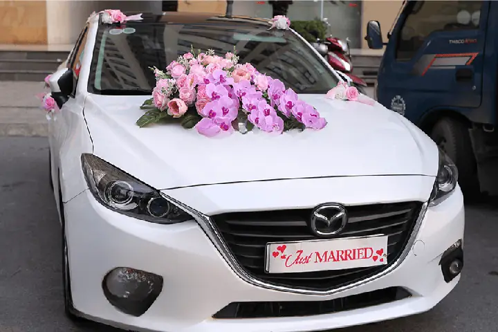 +500 Mẫu Hoa Giả Trang Trí Xe Cưới Giá Rẻ Bao Nam Châm