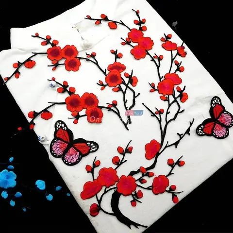 Đính Thêu Hoa Mận Cho Áo Dài - Oneyard Đính Thêu Hoa Mận Cho Áo Dài - Oneyard