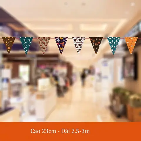 Đồ Treo Trang Trí Halloween Set Dây Treo 8 Hình Tam Giác Họa Tiết ...