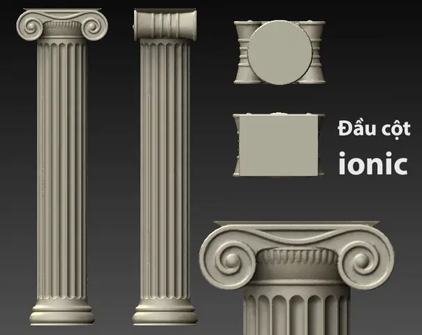 Đầu Cột Inoic: Nữ Tính – Uyển Chuyển