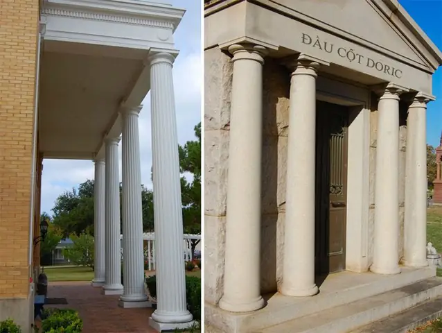 Kiến Trúc Được Xây Dựng Với Đầu Cột Doric