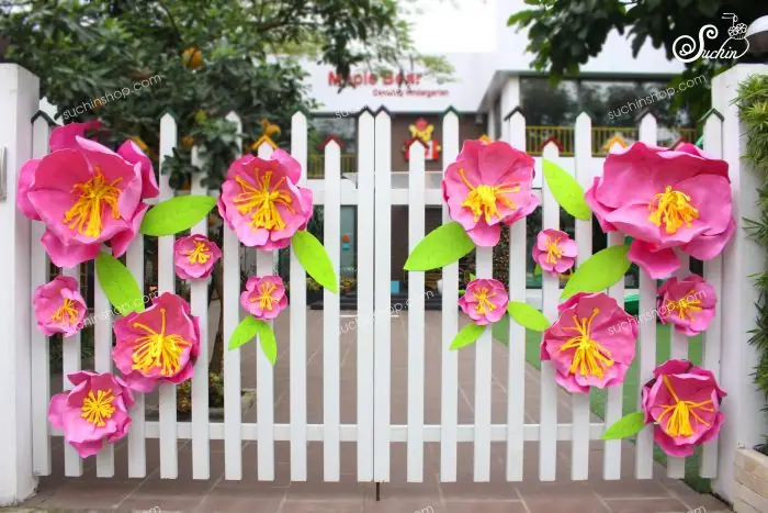 Trang Trí Lớp Học Bằng Hoa Mút Xốp