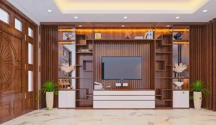 Tại Sao Kệ Gỗ Âm Tường Là Lựa Chọn Lý Tưởng Cho Phòng Khách? Tại Sao Kệ Gỗ Âm Tường Là Lựa Chọn Lý Tưởng Cho Phòng Khách?