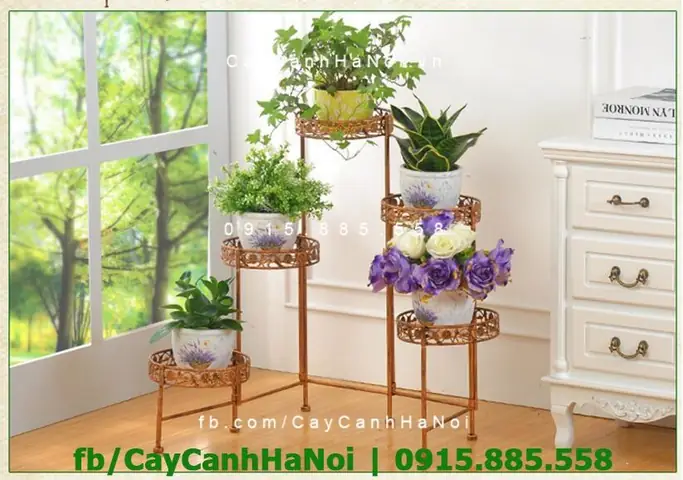 Kệ Sắt Trang Trí Sân Vườn Độc Đáo Lạ Mắt Với 3 Màu Đen, Trắng ...