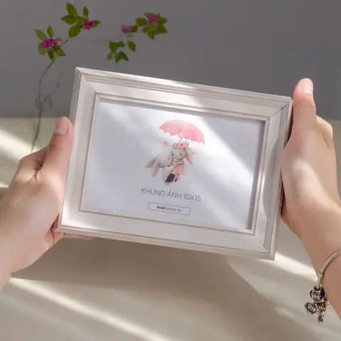 Khung Ảnh Để Bàn Composite Taka Trắng Thiết Kế Hiện Đại |