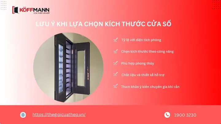 Lưu Ý Khi Lựa Chọn Kích Thước Cửa Sổ
