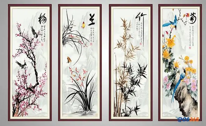 Các Mẫu Tranh Treo Tết