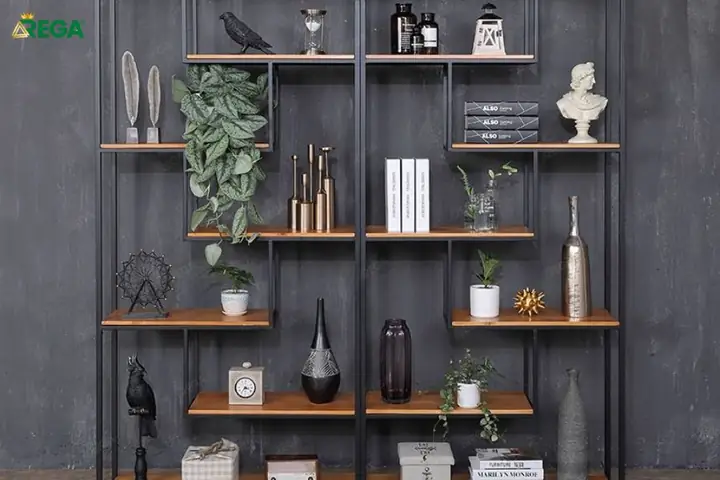 Lam Sắt Trang Trí Phòng Khách Kết Hợp Vật Liệu Khác: