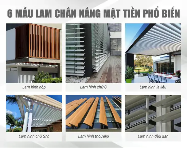 Mẫu Lam Chắn Nắng Mặt Tiền Phổ Biến? Mẫu Lam Chắn Nắng Mặt Tiền Phổ Biến?