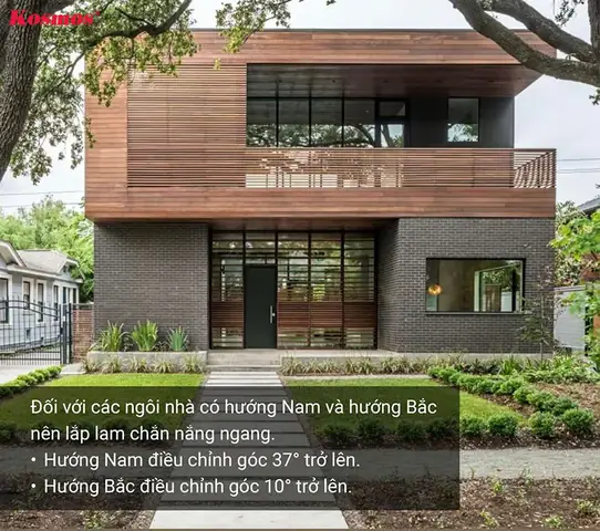 Lắp Lam Chắn Nắng Nhà Hướng Nam Và Hướng Bắc Như Thế Nào? Lắp Lam Chắn Nắng Nhà Hướng Nam Và Hướng Bắc Như Thế Nào?