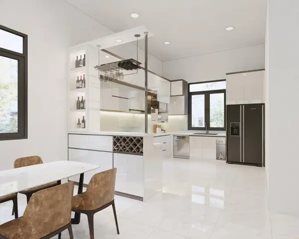 Mẫu Phòng Bếp Có Quầy Bar